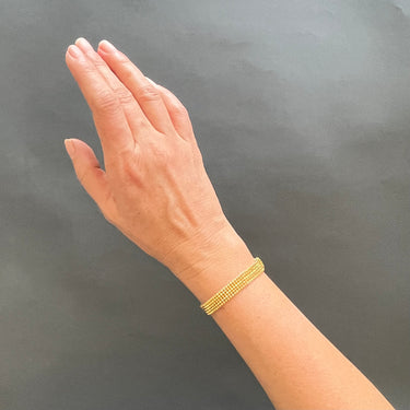 Brazalete Telar Dorado Mini Metálico Dorado